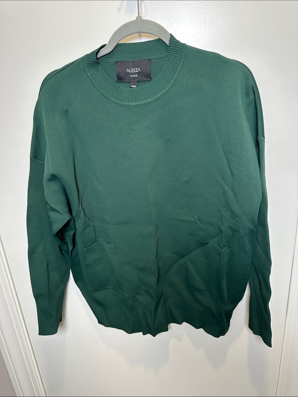 Aleeza Paris Women's Dark Green Crewneck Sweater (004)